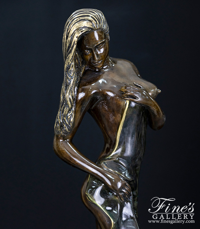 Bronze Statues  - Half Nude Bronze Woman Bronze Statue - BS-1660
